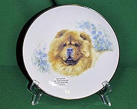 porcelain plate with chow-chow