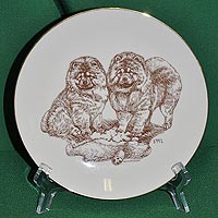 plate with chow-chow picture