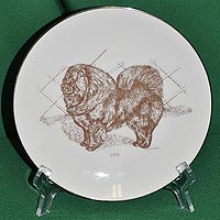 plate with chow-chow picture