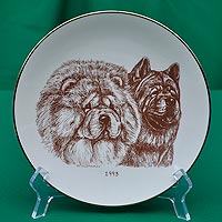 plate with chow-chow picture