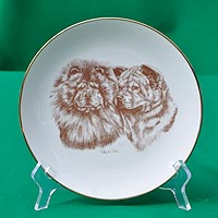 plate with chow-chow picture