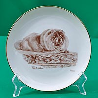 plate with chow-chow picture