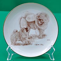 plate with chow-chow picture