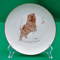 plate with chow-chow picture