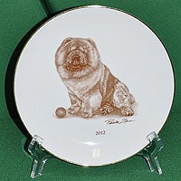 plate with chow-chow picture